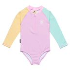 Long Sleeve Swimsuit Poolside Colourblock