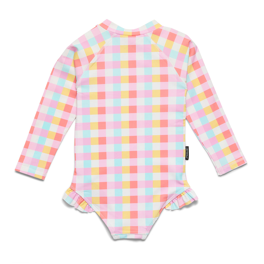 Long Sleeve Swimsuit Pop Gingham