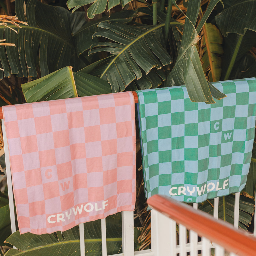 Rapid Dry Towel Flamingo Check