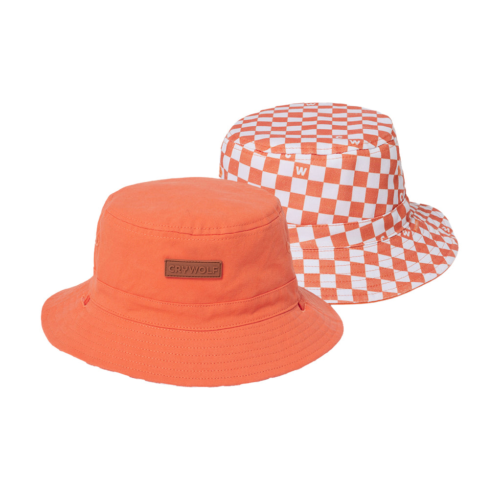 Reversible Bucket Hat Sunset Check