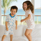 Short Sleeve Sleep Set Pink Holiday