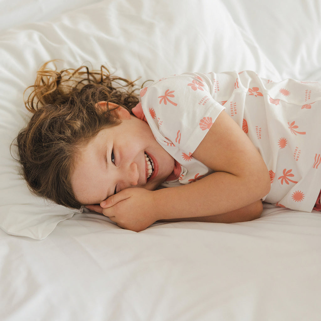 Short Sleeve Sleep Set Pink Holiday