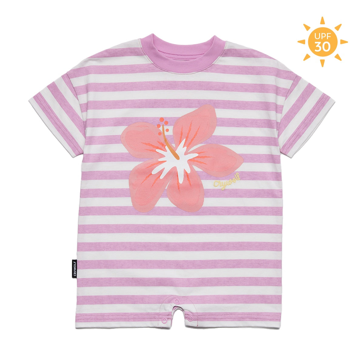 Sun Smart Romper Hibiscus Stripe