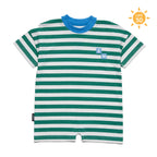 Sun Smart Romper Sea Green Stripe