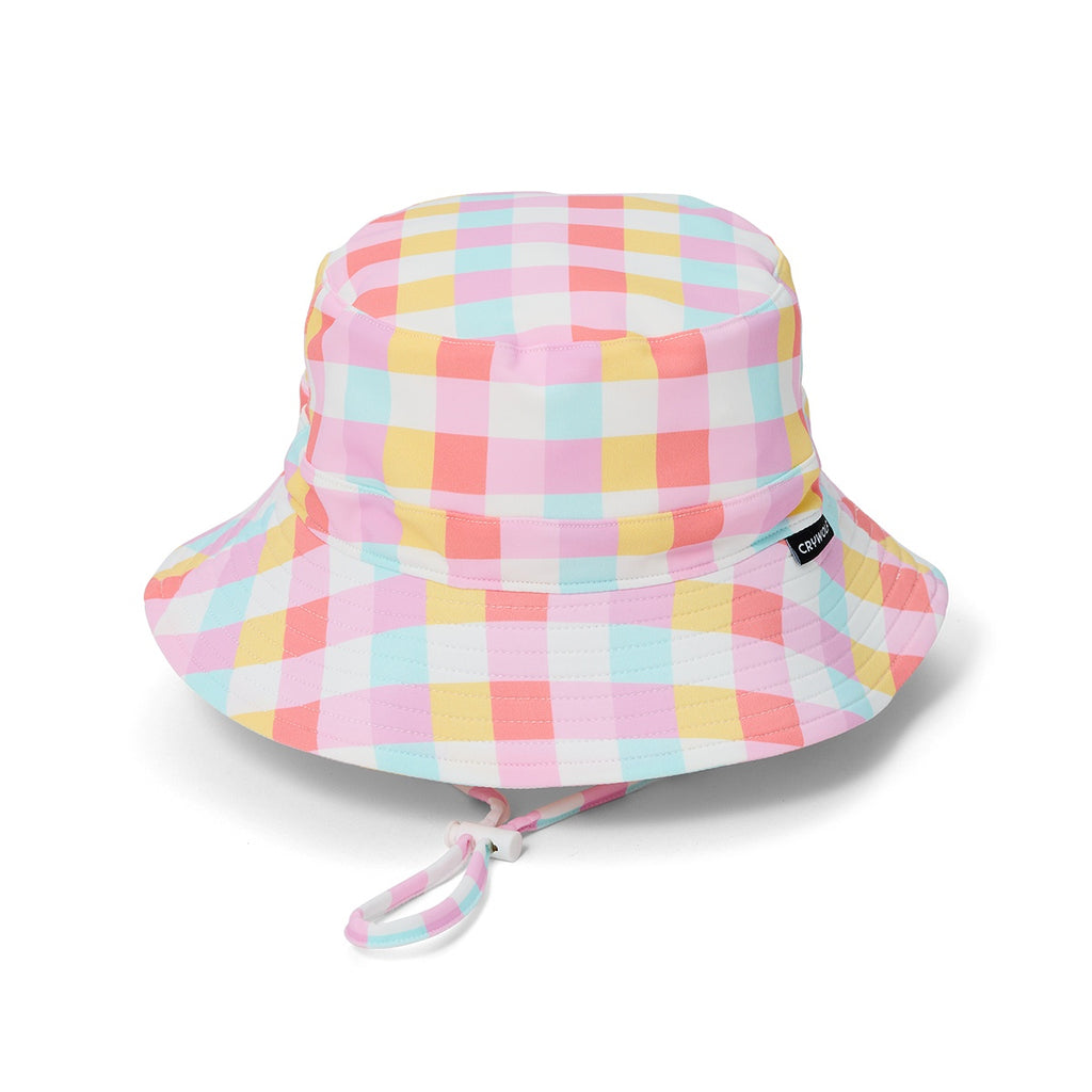 Swim Bucket Hat Pop Gingham