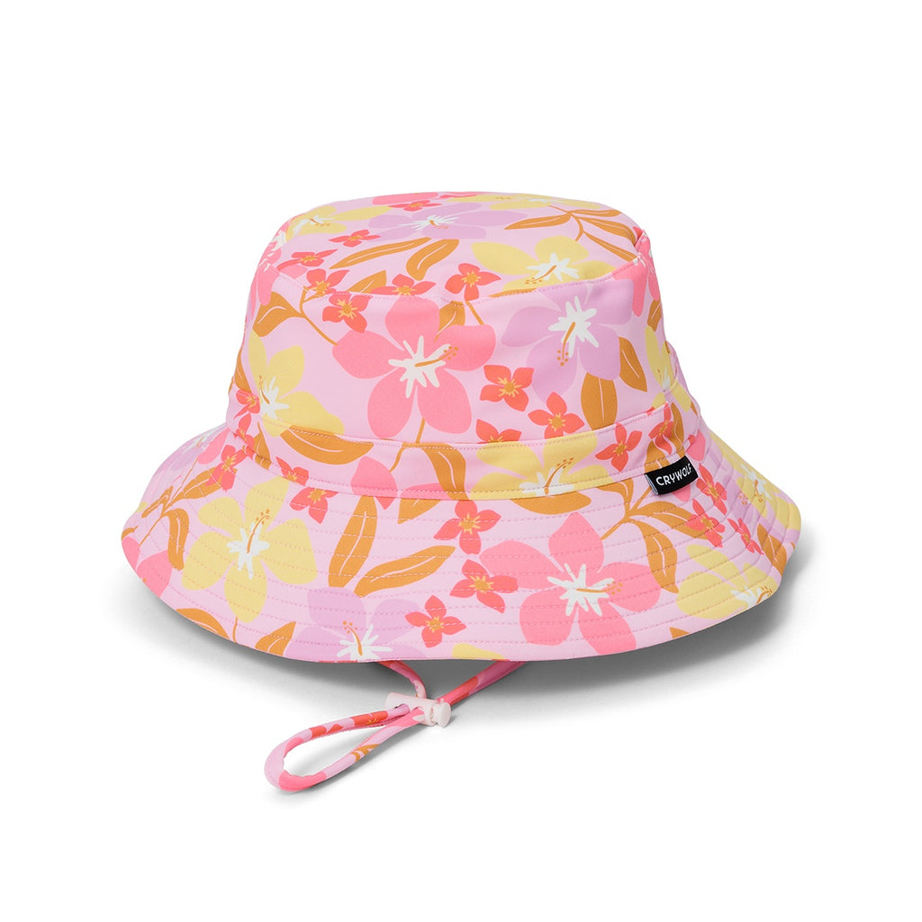 Swim Bucket Hat Hibiscus Daze