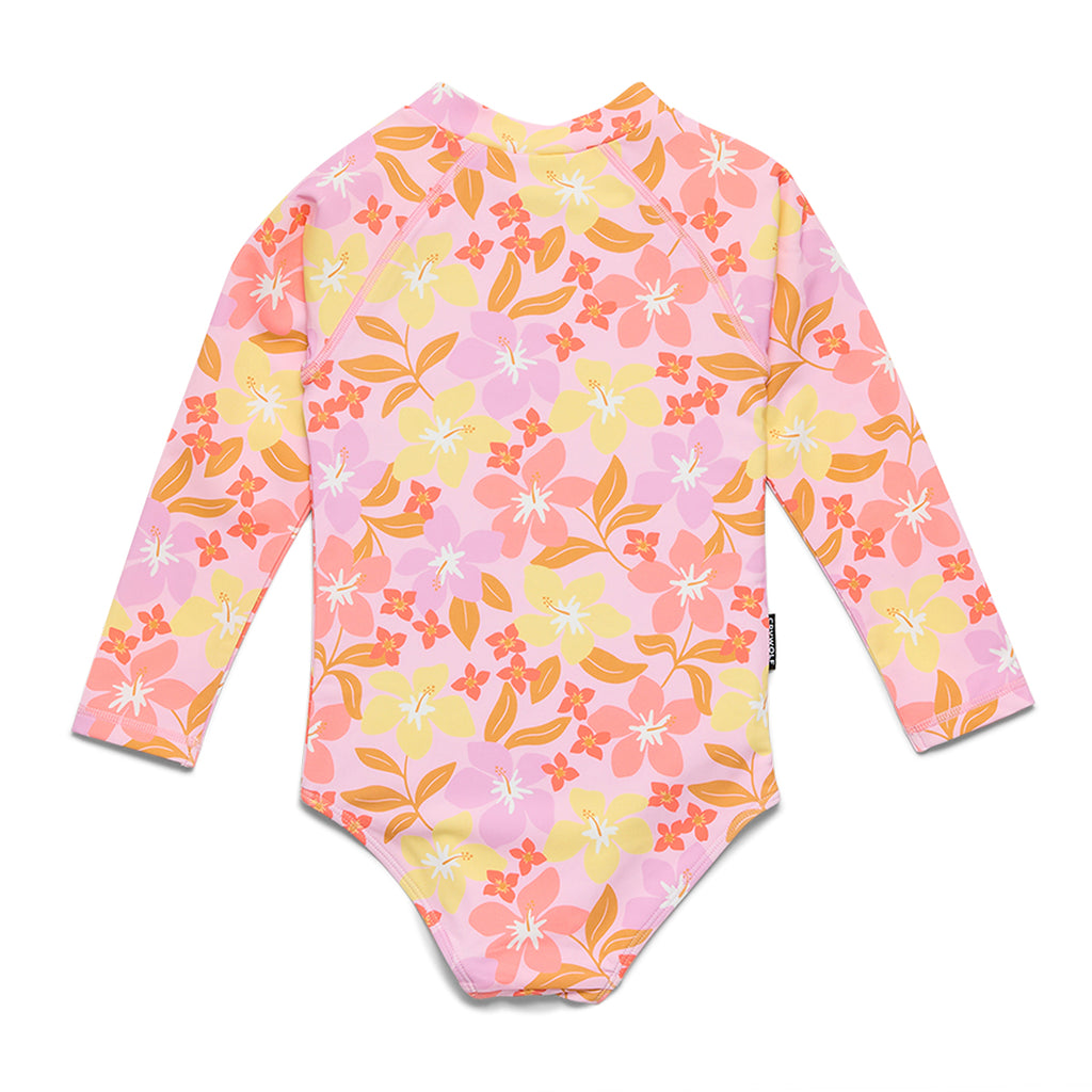 Long Sleeve Swimsuit Hibiscus Daze