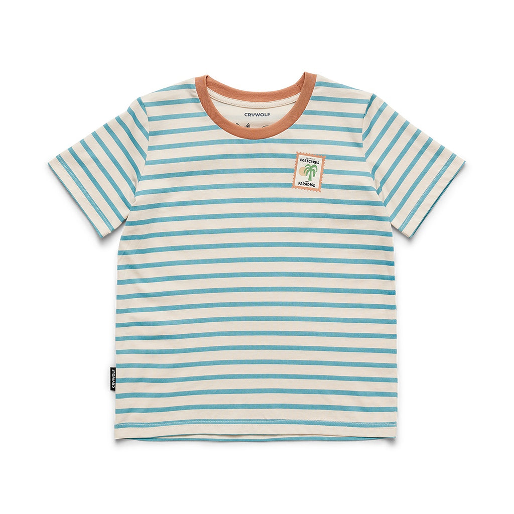 Crywolf Sun Smart T-Shirt -  Blue Stripe