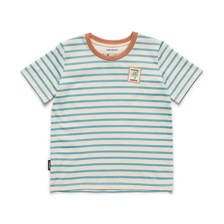 Crywolf Sun Smart T-Shirt -  Blue Stripe