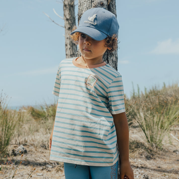 Crywolf Sun Smart T-Shirt -  Blue Stripe