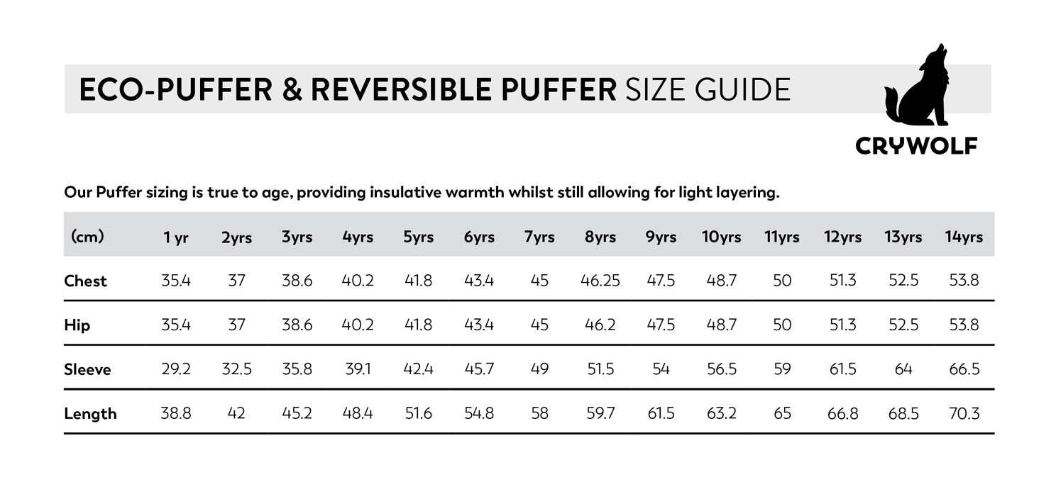 Crywolf Reversible Eco Puffer - Terracotta Wolf
