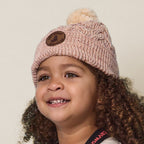 Crywolf Pom Pom Beanie - Blush Speckle
