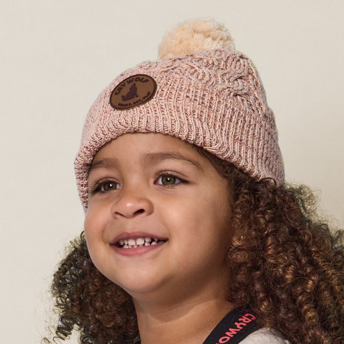 Crywolf Pom Pom Beanie - Blush Speckle
