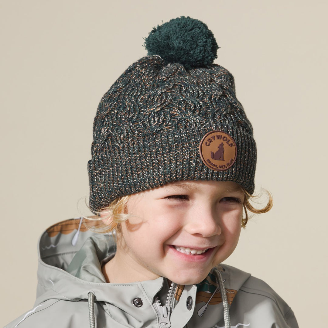 Crywolf Pom Pom Beanie - Forest Speckle