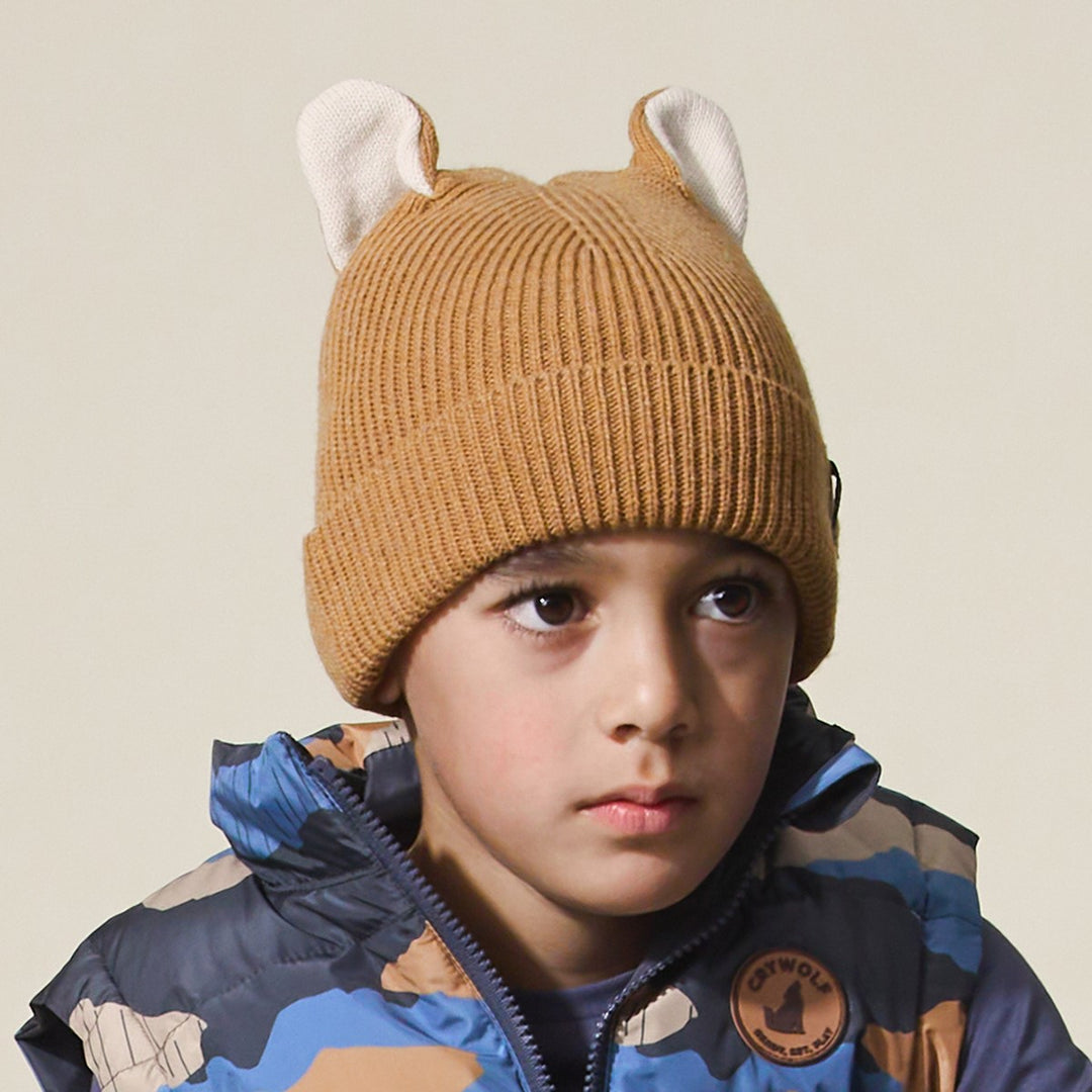 Crywolf Wolf Ears Beanie - Tan