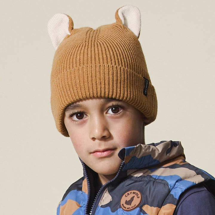 Crywolf Wolf Ears Beanie - Tan