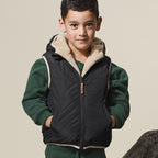 Reversible Yeti Vest - Black/Camel