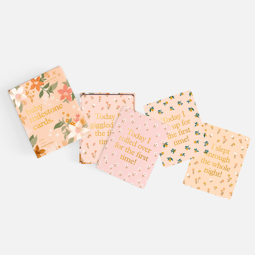 Baby Milestone Cards - Floral