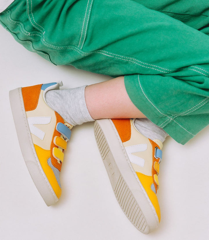 Veja V-10 Velcro Leather - Multico/Sun