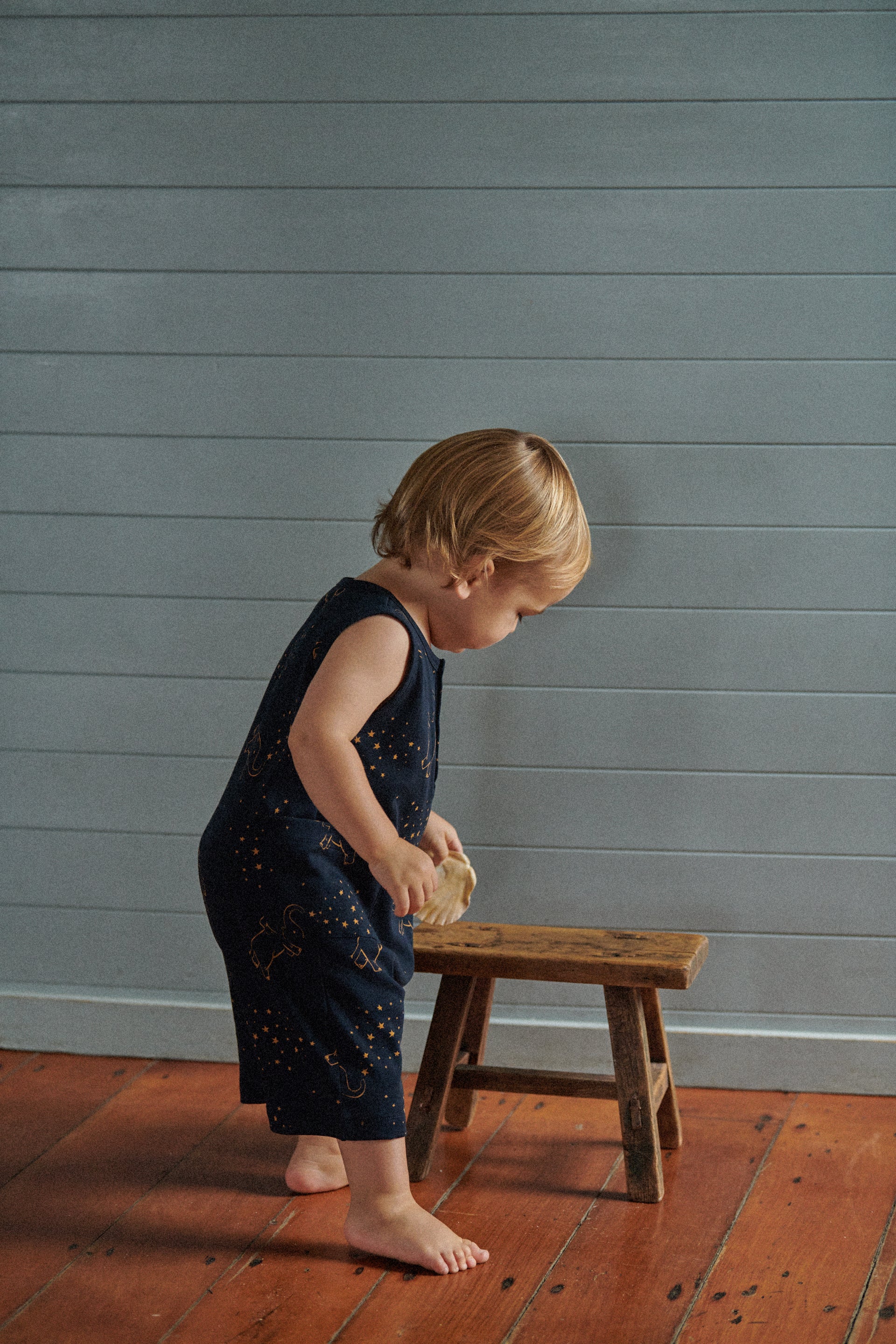 Nature Baby Camper Suit - Fairground Navy Print