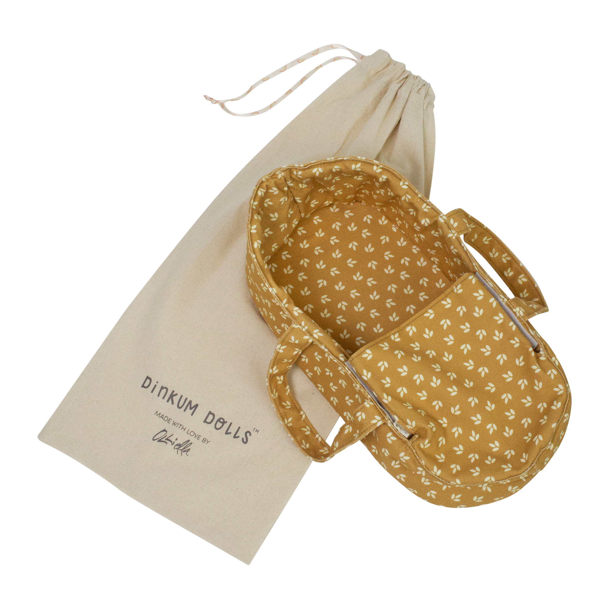 Dinkum Doll Carry Cot - Leaf