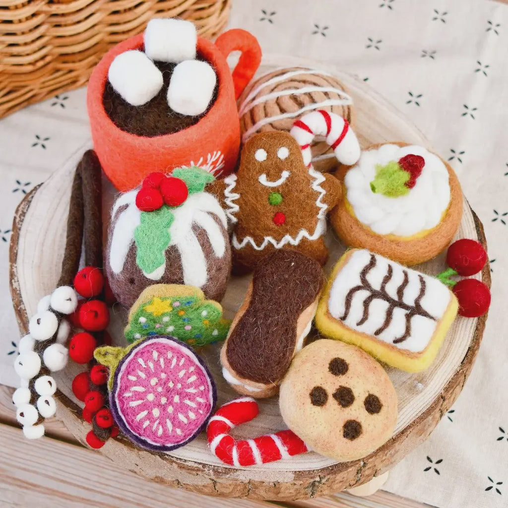 Grazing Box of Christmas Felt Play Food - Set A