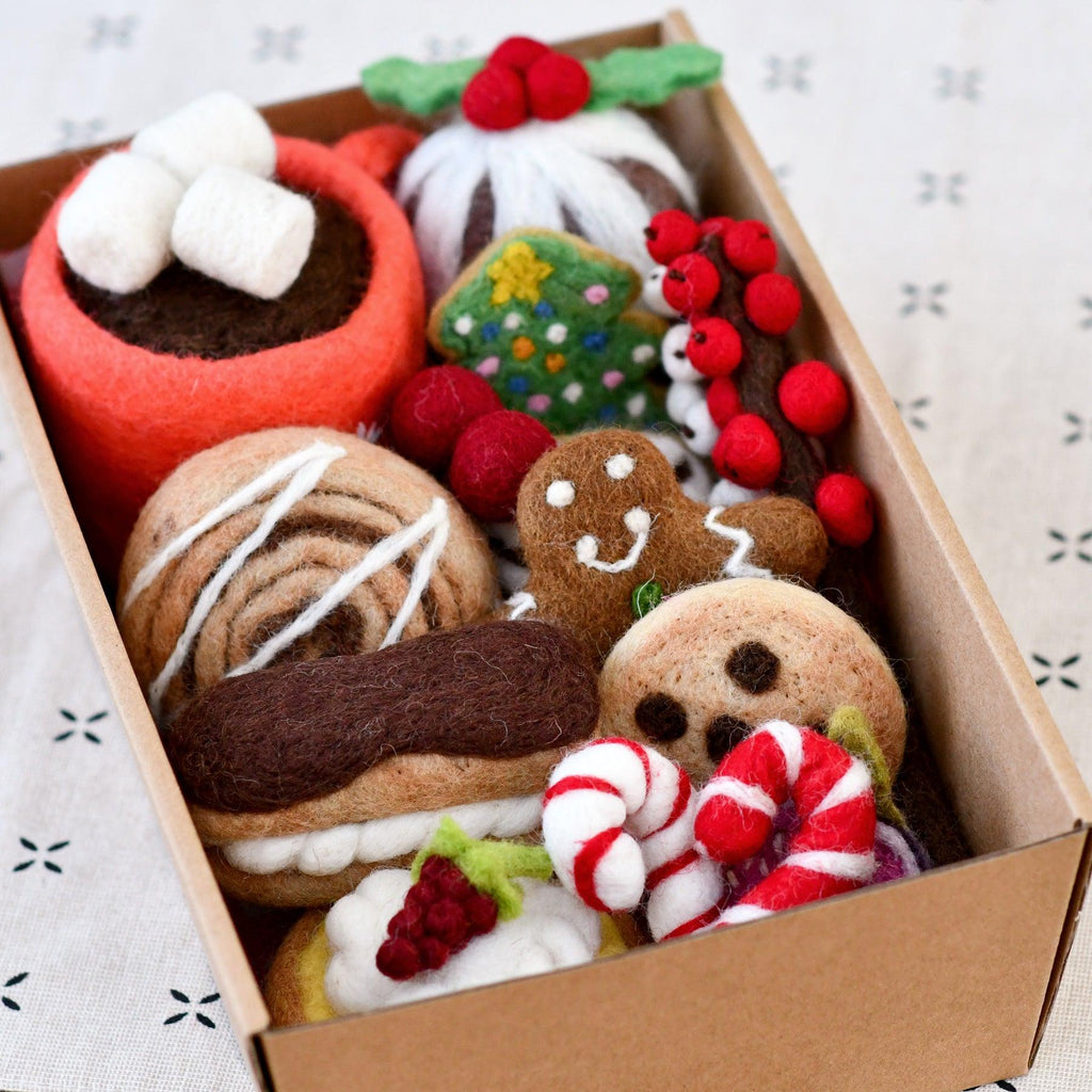 Grazing Box of Christmas Felt Play Food - Set A