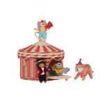 Circus Tent Basket - Red/Straw