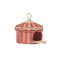 Circus Tent Basket - Red/Straw