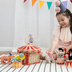 Circus Tent Basket - Red/Straw