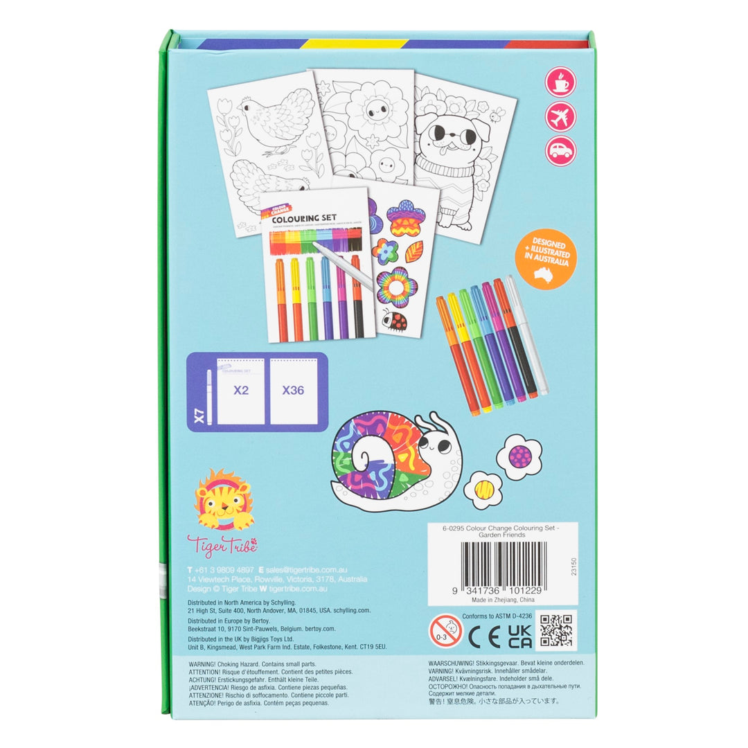 Colour Change Colouring Set - Garden Friends