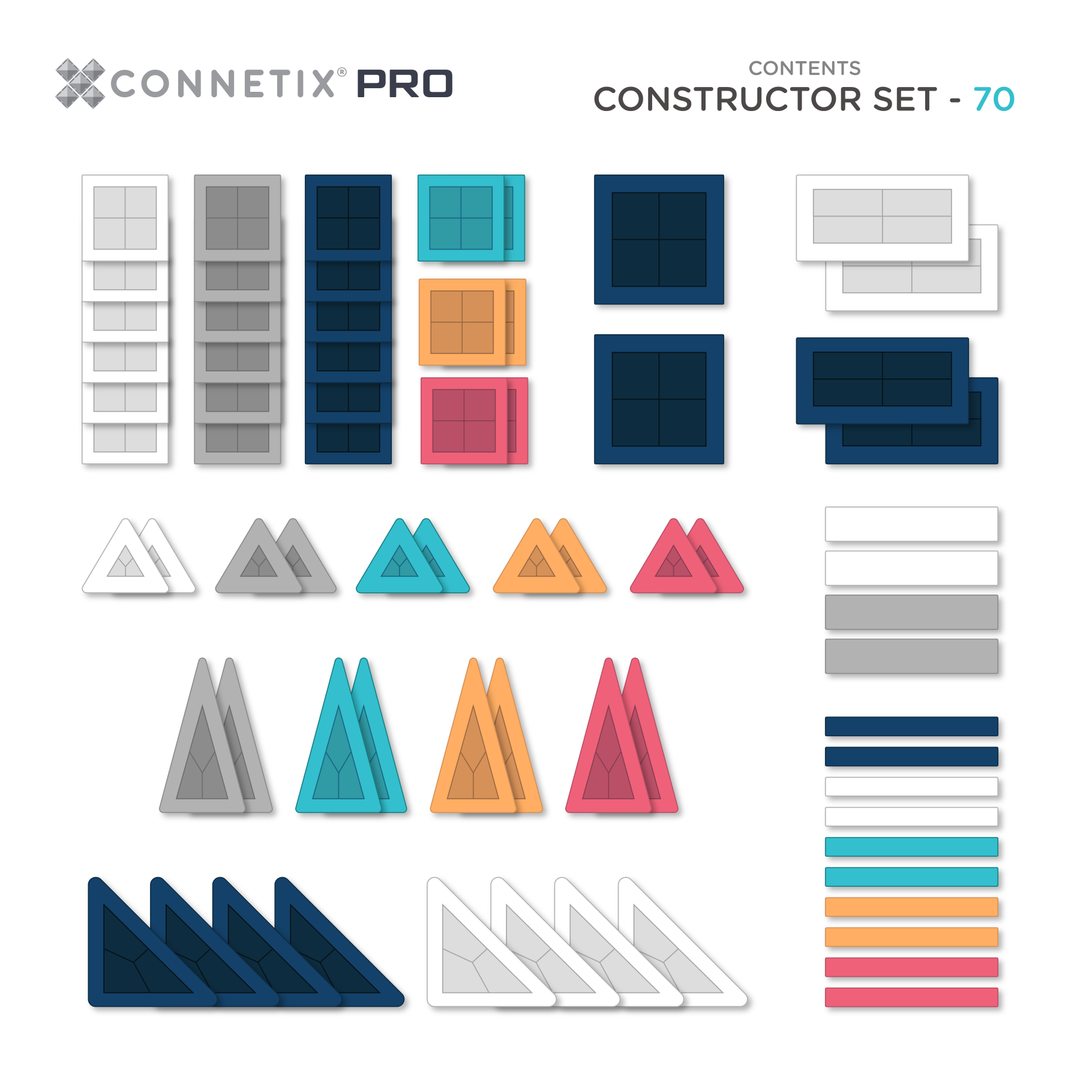 Connetix Tiles -70 Piece PRO | Constructor Set