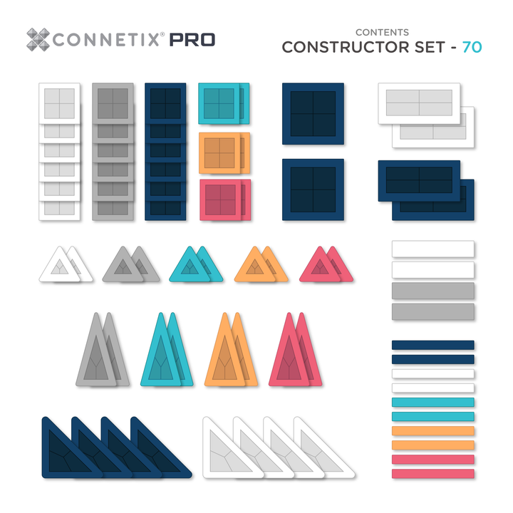 Connetix Tiles -70 Piece PRO | Constructor Set