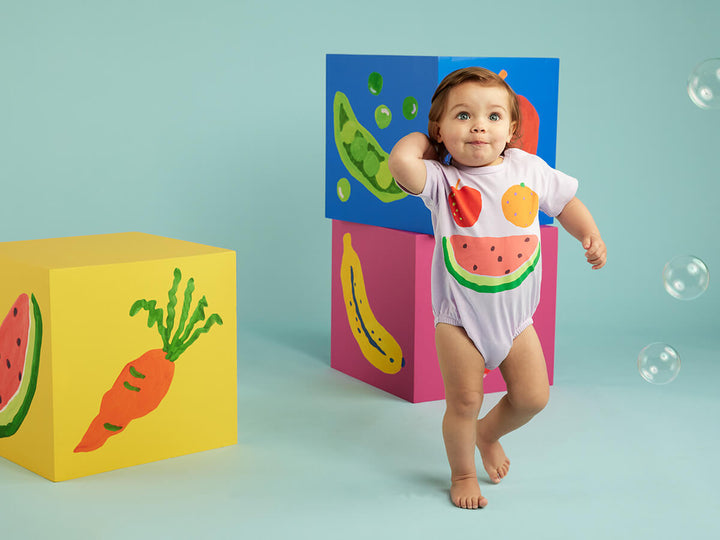 Halcyon Nights Short Sleeve Bodysuit - Eat The Rainbow