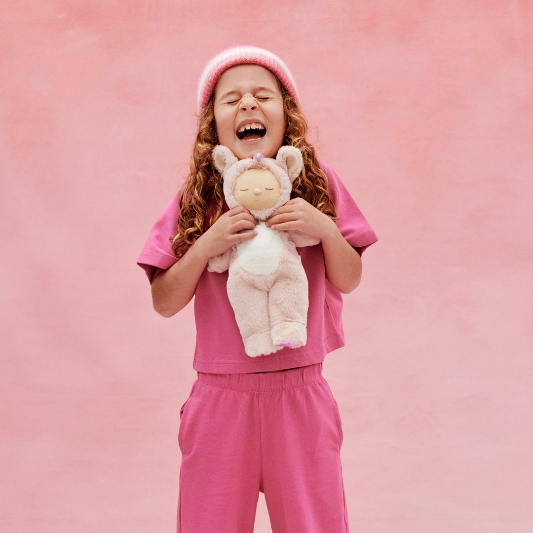 Olli Ella Unicorn Cozy Dinkum Sugarpie - Pink