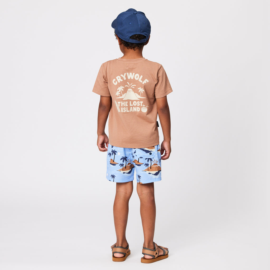 Crywolf Board Shorts - Blue Lost Island