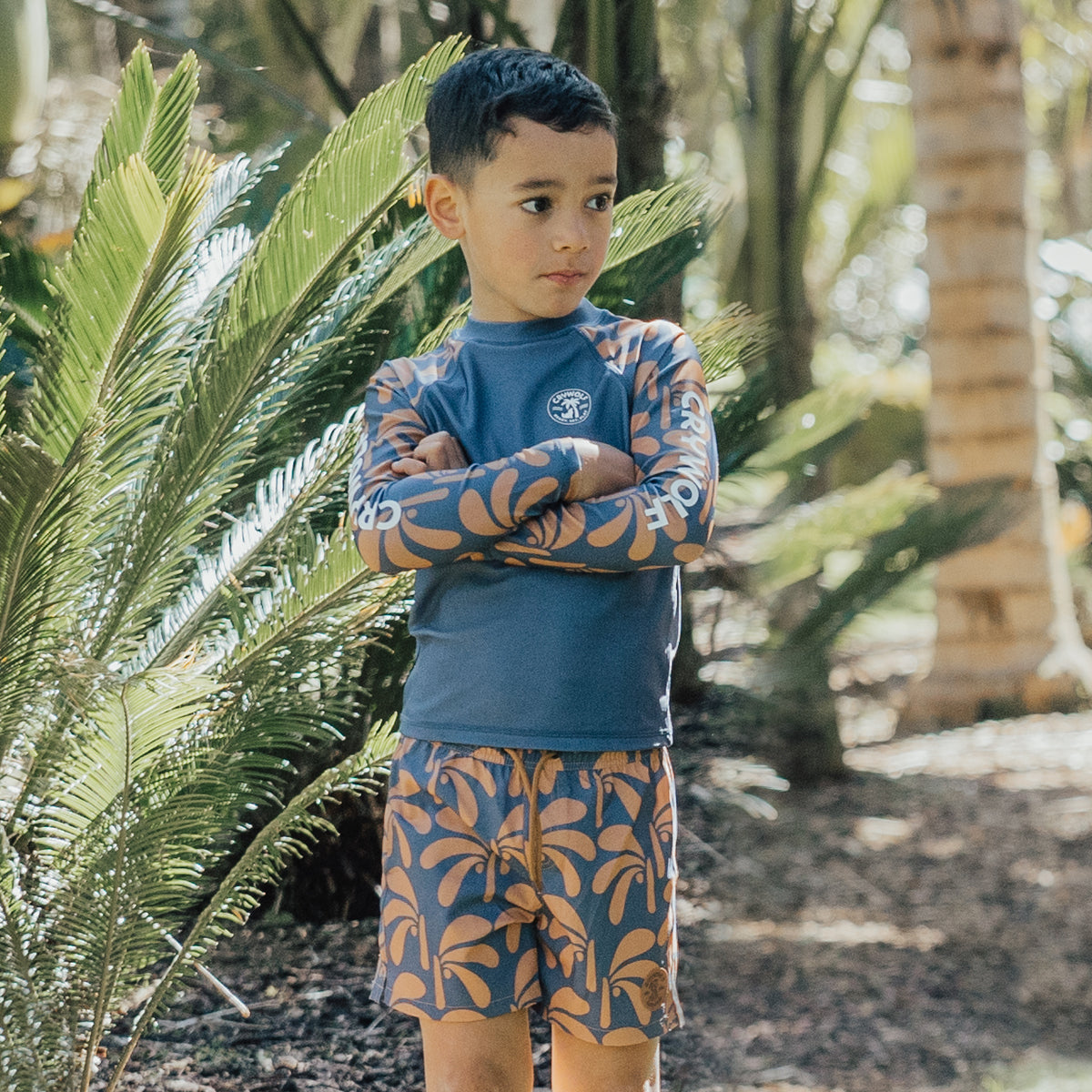 Crywolf Board Shorts - Indigo Palms