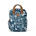 Mini Backpack - Blue Postcards