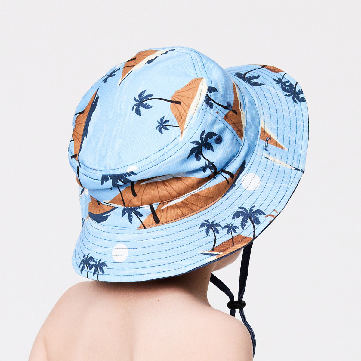 Crywolf Reversible Bucket Hat - Blue Lost Island