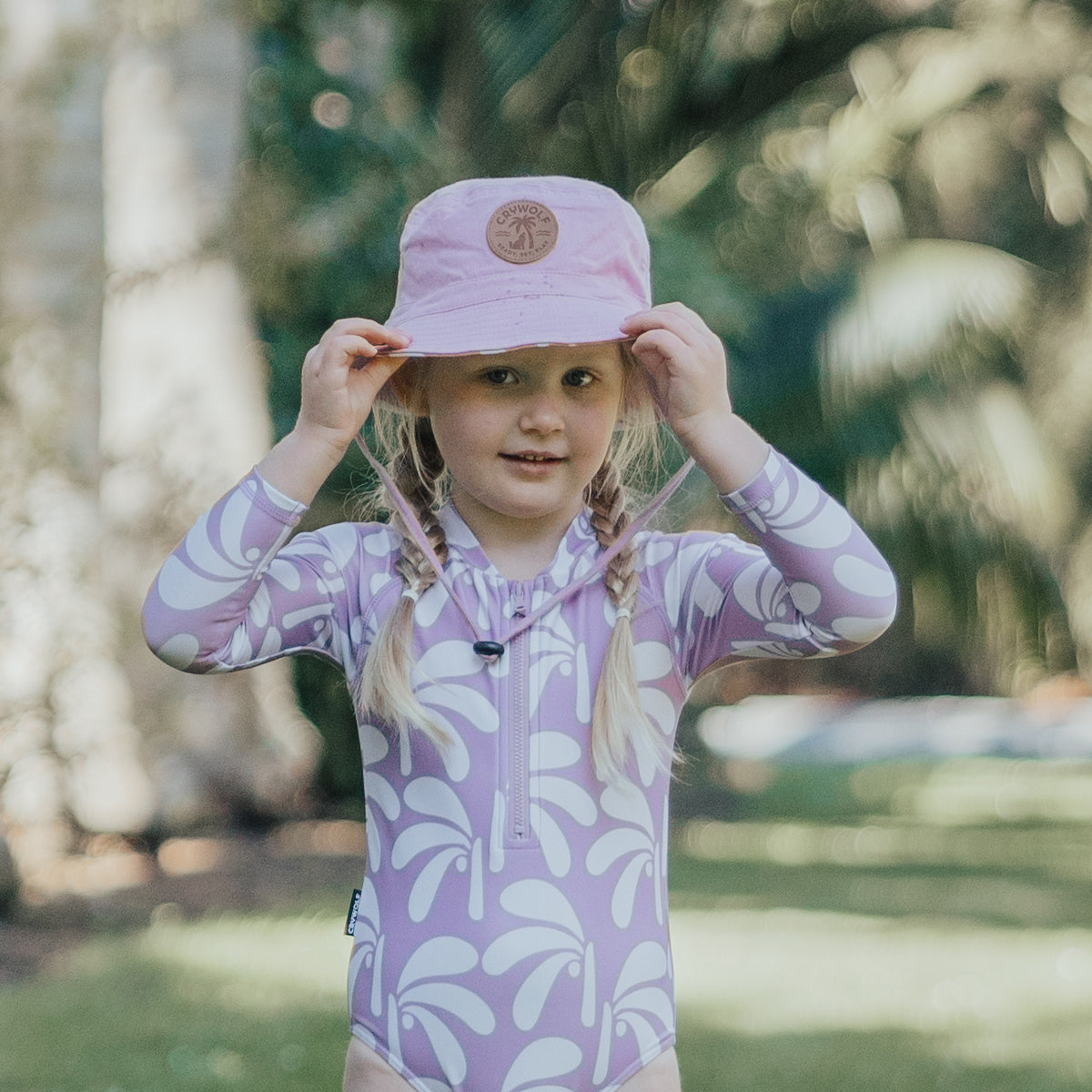 Crywolf Reversible Bucket Hat - Lilac Palms