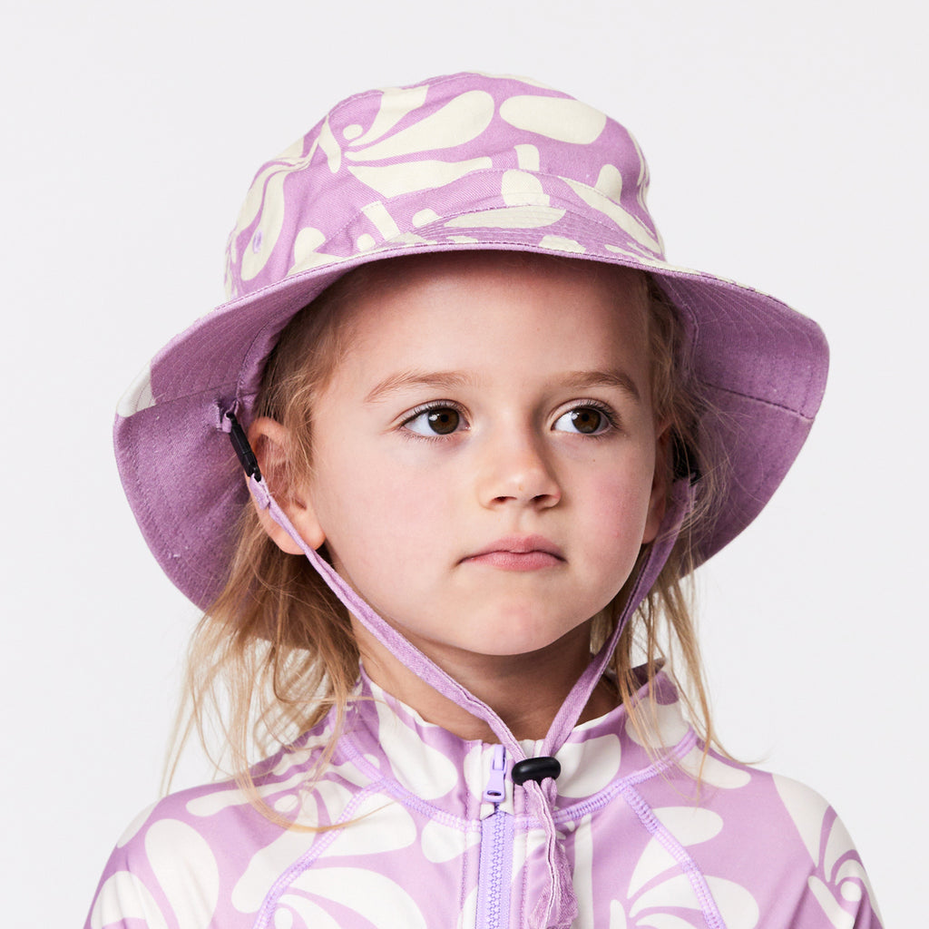 Crywolf Reversible Bucket Hat - Lilac Palms