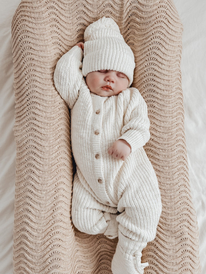 Ziggy Lou - Classic Knit Romper | Coconut