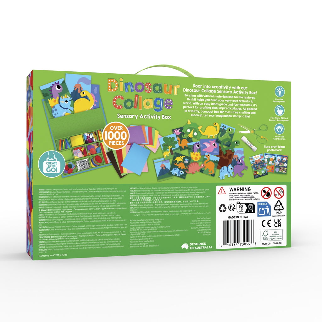 Dinosaur Collage Sensory Craft Box