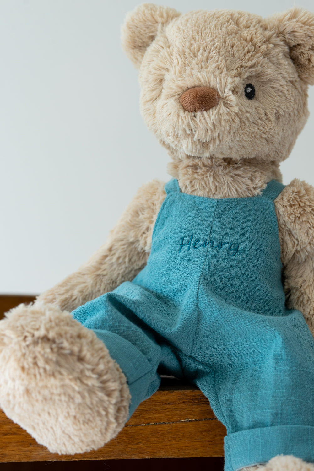 Personalised Honey Bear Overalls - Blue