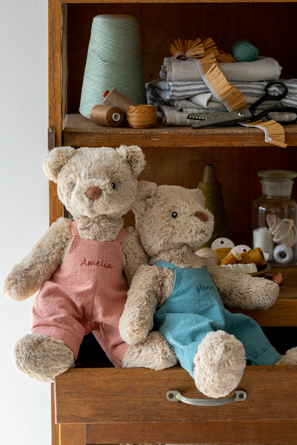 Personalised Honey Bear Overalls - Pink