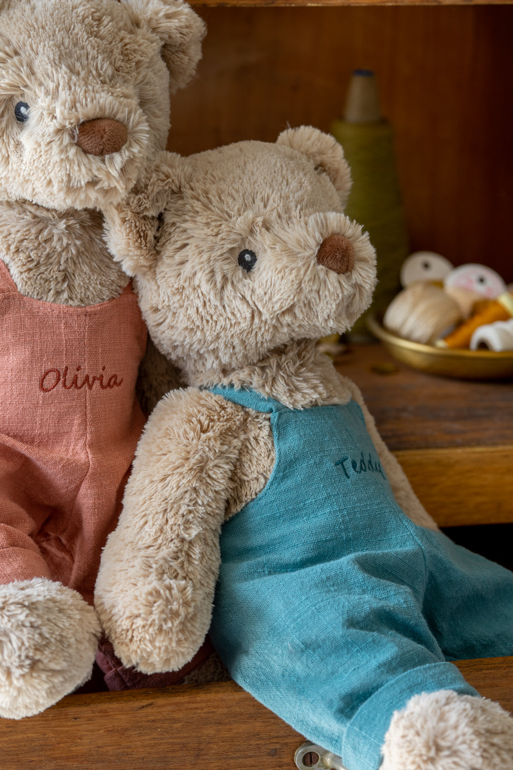 Personalised Honey Bear Overalls - Blue