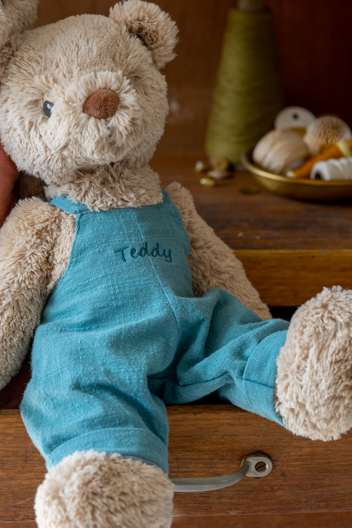 Personalised Honey Bear Overalls - Blue