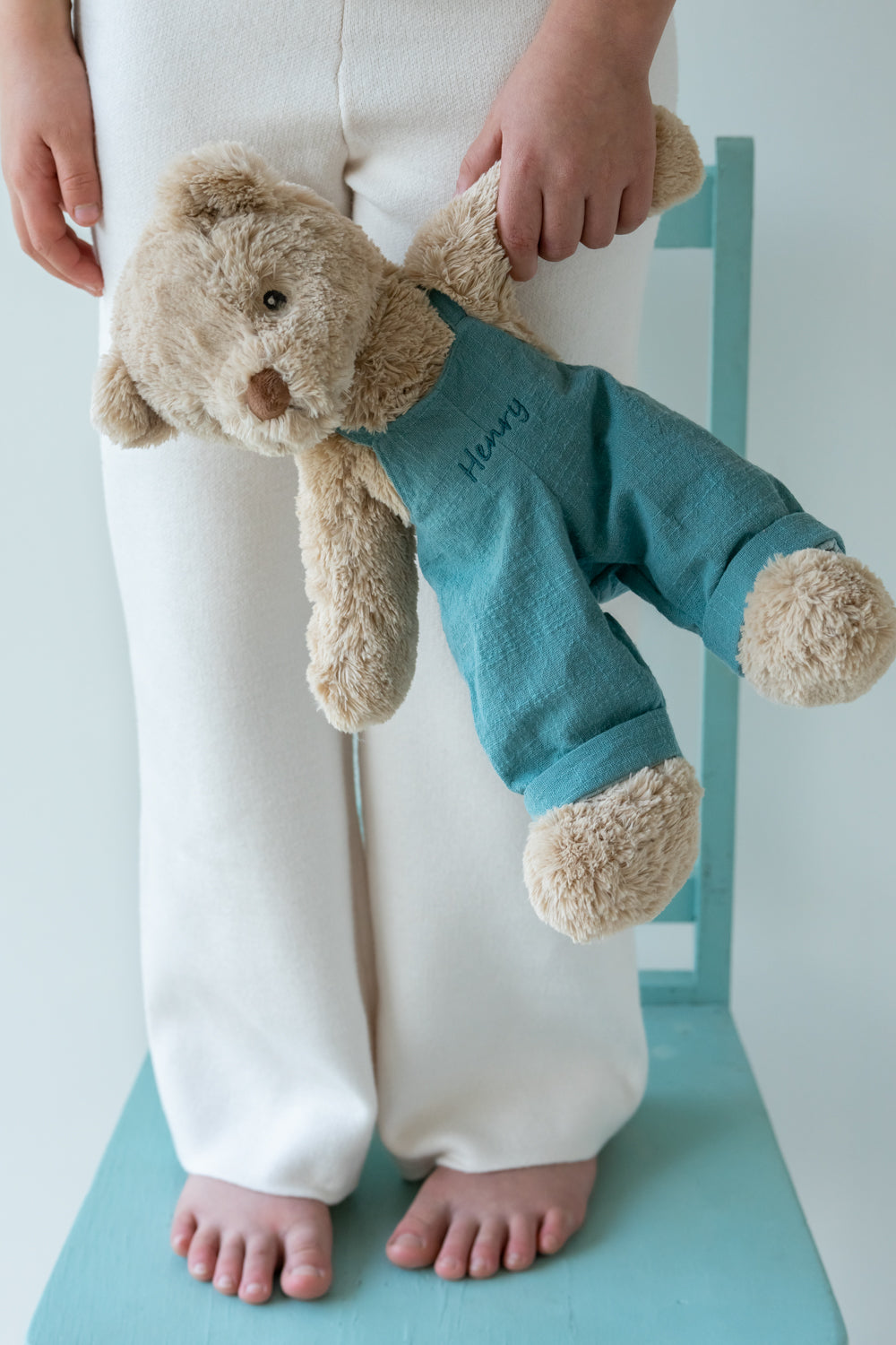 Personalised Honey Bear Overalls - Blue