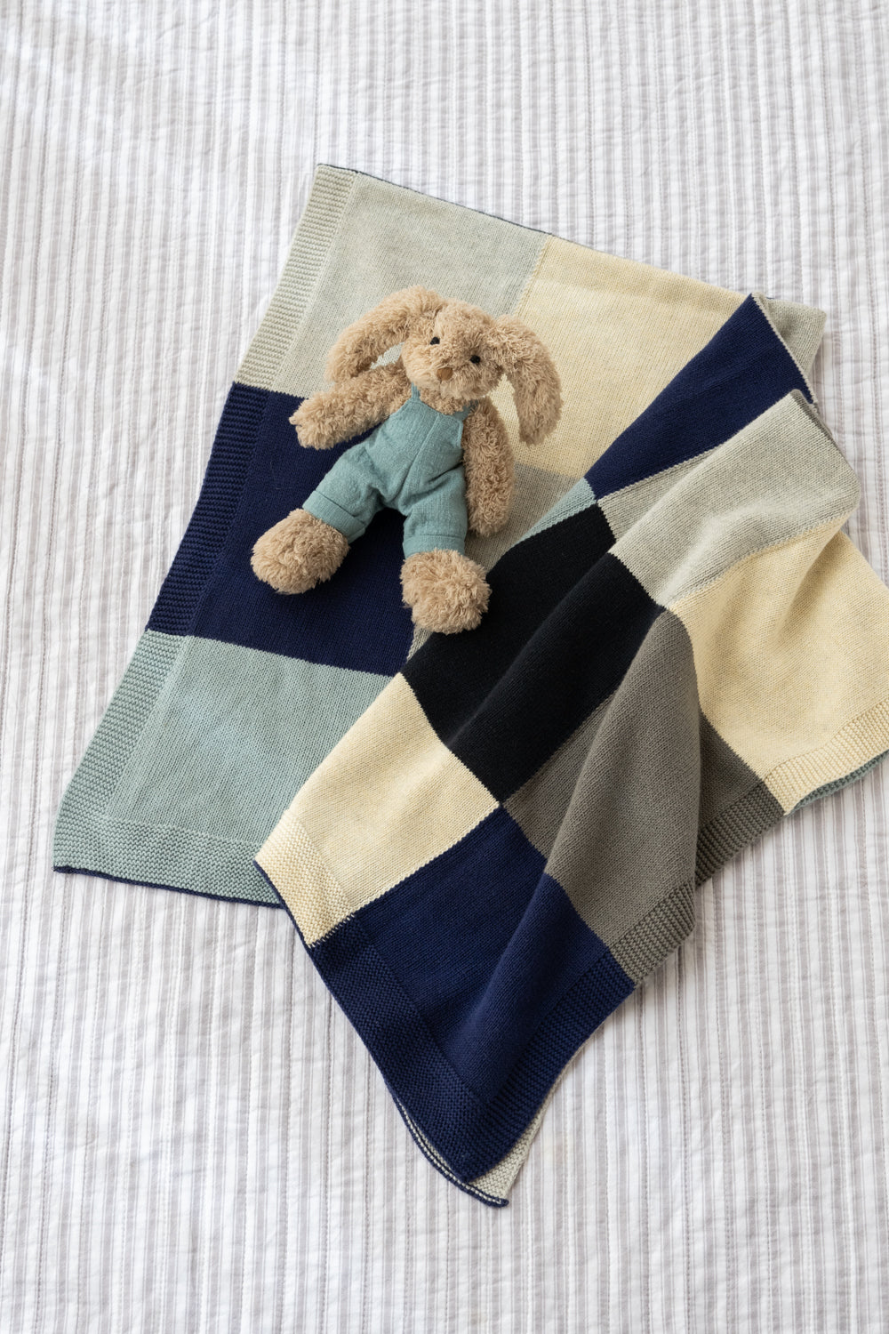 Patchwork Baby Blanket - Blue