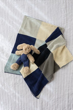 Patchwork Baby Blanket - Blue
